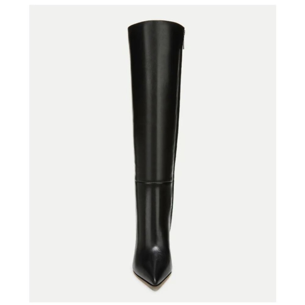 VERONICA BEARD Lisa Tall Black Pointed Toe Leather Boots Knee High New 9 - Picture 6 of 11